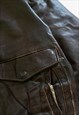 VINTAGE MEN'S SCHOTT DARK BROWN LEATHER PILOT JACKET