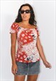 VINTAGE 90S FLORAL PRINT OFF SHOULDERS BLOUSE
