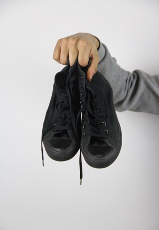 VINTAGE CONVERSE BLACK HIGH-TOP TRAINERS