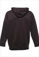 VINTAGE ADIDAS DARK BROWN HOODED SWEATSHIRT - L