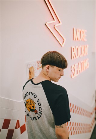 T-SHIRT "KAOTIKO SOCIETY" GREY & BLACK