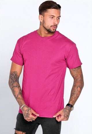 ESSENTIAL BLANK T-SHIRT - SAFETY NEON PINK