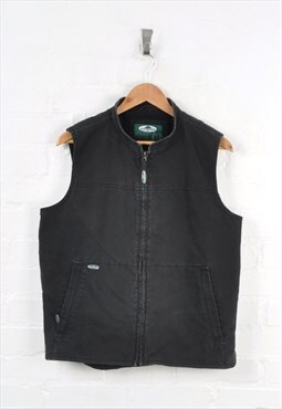 Vintage Arborwear Workwear Vest Gilet Insulated Black Small