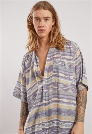 VINTAGE PATTERNED SHORT SLEEVE SHIRT