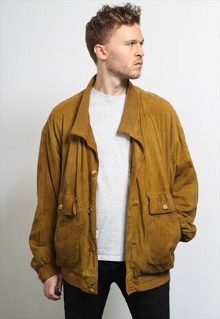 VINTAGE BURBERRY SUEDE BOMBER JACKET