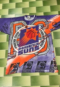 Vintage 90s NBA Phoenix Suns All Over Print T-Shirt 2 Sided