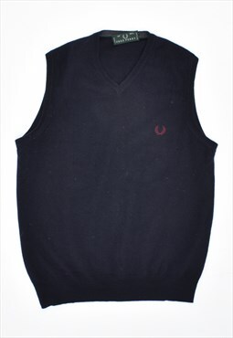 Vintage 90's Fred Perry Vest Tank Top Navy Blue