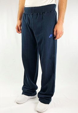 Deadstock Vintage Nike Spellout Joggers in Navy Blue