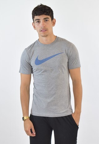 VINTAGE 90S GREY NIKE CREW NECK T SHIRT