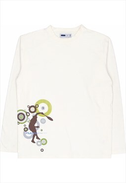 Fila 90's Retro Tennis Crewneck Sweatshirt XLarge Beige Crea