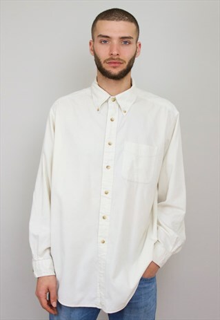 VINTAGE CREAM CORDUROY SHIRT