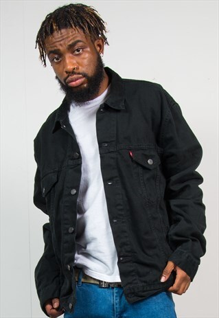 VINTAGE LEVIS BLACK DENIM JACKET