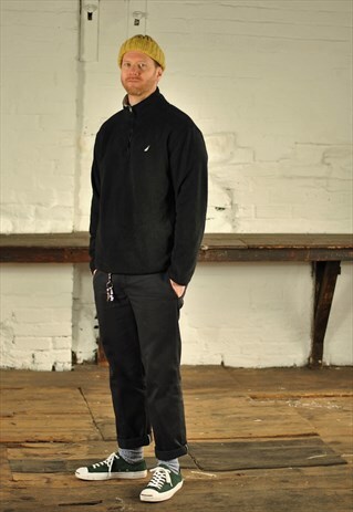 90S NAUTICA SPELL OUT 1/4 ZIP FLEECE