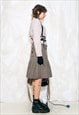 VINTAGE Y2K G-STAR RAW CARGO SKIRT IN GREY COTTON