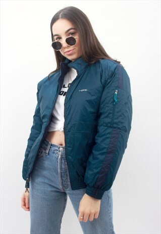 90'S RARE BLUE REVERSIBLE PUFFER JACKET