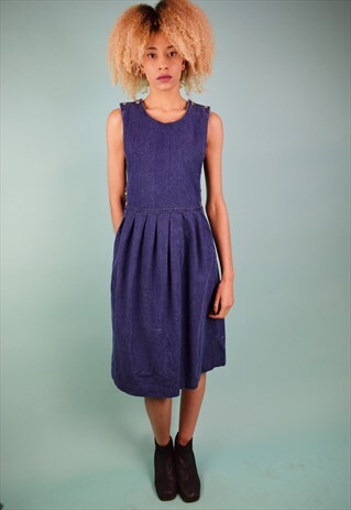 VINTAGE 90'S DENIM PINAFORE DRESS