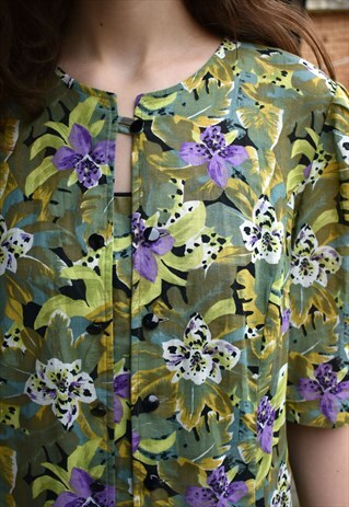 VIBRANT 90S FLORAL SHIRT