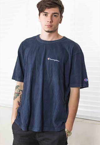 VINTAGE CHAMPION T-SHIRT LOGO 90S XL 10.7