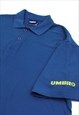 2000S UMBRO BLUE POLO SHIRT