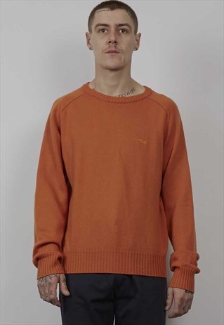 VINTAGE 90'S FILA ORANGE KNIT JUMPER