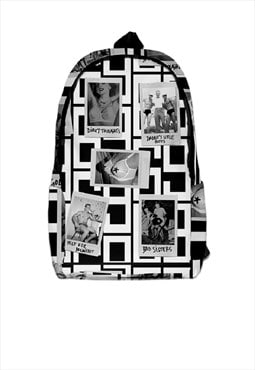 Exclusive Retro Hollywood backpack festival rucksack black