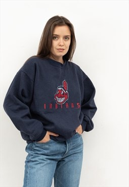 Cleveland Indians 90s Pullover Jumper Sweatshirt MLB Sweater
