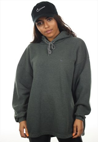 VINTAGE NIKE SMALL LOGO OVERSIZE HOODIE SWEATSHIRT