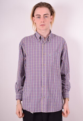LEVI'S MENS VINTAGE SHIRT MEDIUM MULTI GINGHAM 90S