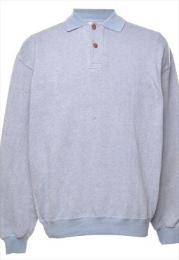 Vintage Light Blue Plain Sweatshirt - M