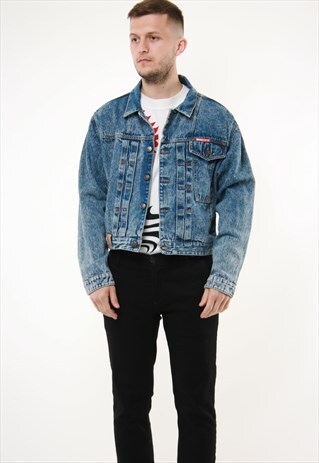 90S VINTAGE BUSTIN STOCK OLDSCHOOL DENIM JACKET 14119