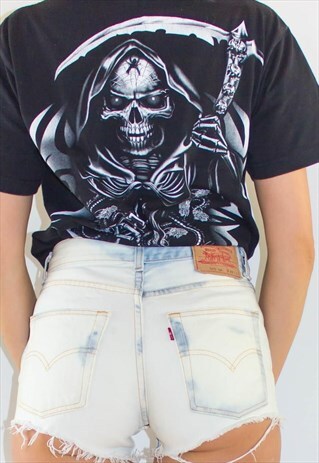VINTAGE 80'S HIGH WAIST BLEACH WASH LEVI SHORTS