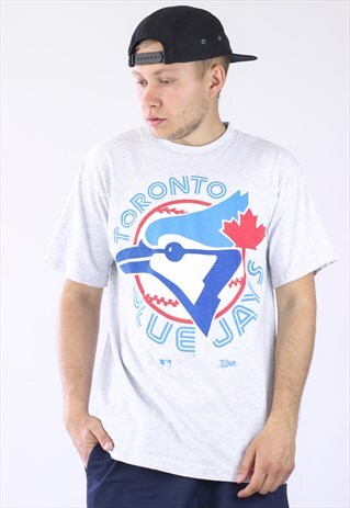1991 VINTAGE MENS TORONTO BLUE JAYS SALEM BIG LOGO T-SHIRT