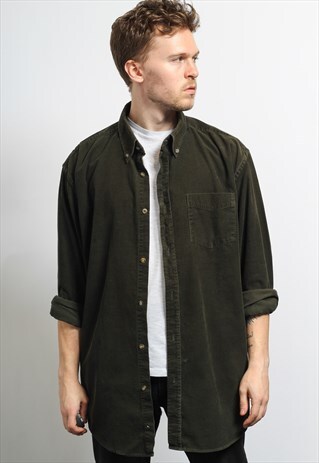 VINTAGE CORDUROY SHIRT GREEN