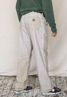 Vintage Carhartt Carpenter Pants Men's Cream