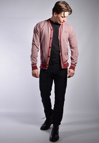 VINTAGE 90S ADIDAS STRIPED CARDIGAN