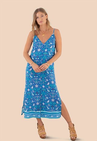 FLORAL MIDI SLIP DRESS