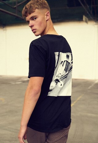 BLACK SHORT-SLEEVE RIDE OR DIE T-SHIRT - RELAXED FIT