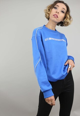 VINTAGE 90S OVERSIZED BLUE SWEATER SWEATSHIRT