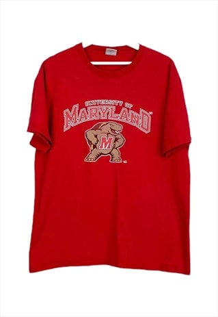 VINTAGE MARYLAND T-SHIRT IN RED L