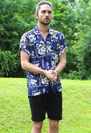 VINTAGE 90S HAWAIIAN USA SHIRT - MEDIUM - FESTIVAL FLORAL