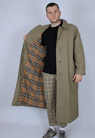 90S WINTER VINTAGE BURBERRY TRENCH BEIGE COAT ELEGANT JACKET