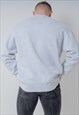 VINTAGE USA GREEK LETTERS GRAPHIC SWEATSHIRT IN GREY LARGE