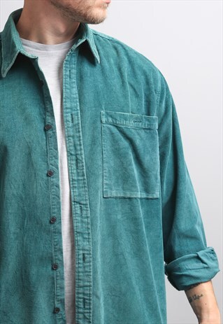VINTAGE CORDUROY SHIRT GREEN