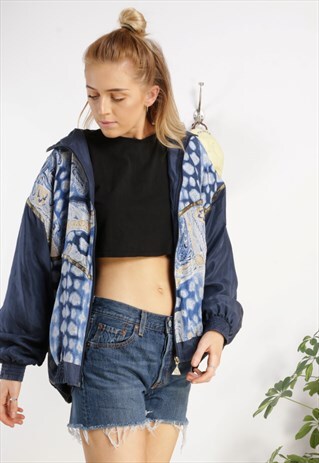 VINTAGE PATTERNED BOMBER JACKET Z521
