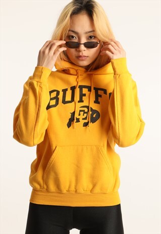 VINTAGE CHAMPION PRINTED COLLEGE HOODIE