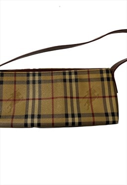 Vintage Burberry shoulder bag with leather novacheck print.