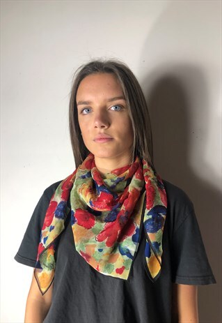 BURBERRY FLORAL SCARF (OS)