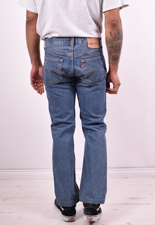 LEVI'S 505 MENS VINTAGE JEANS W32 L28 BLUE 90'S