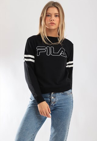 VINTAGE FILA EMBROIDERED BIG LOGO SWEATSHIRT