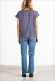 WOMEN'S MAX MARA FINE CHECKED VINTAGE TOP